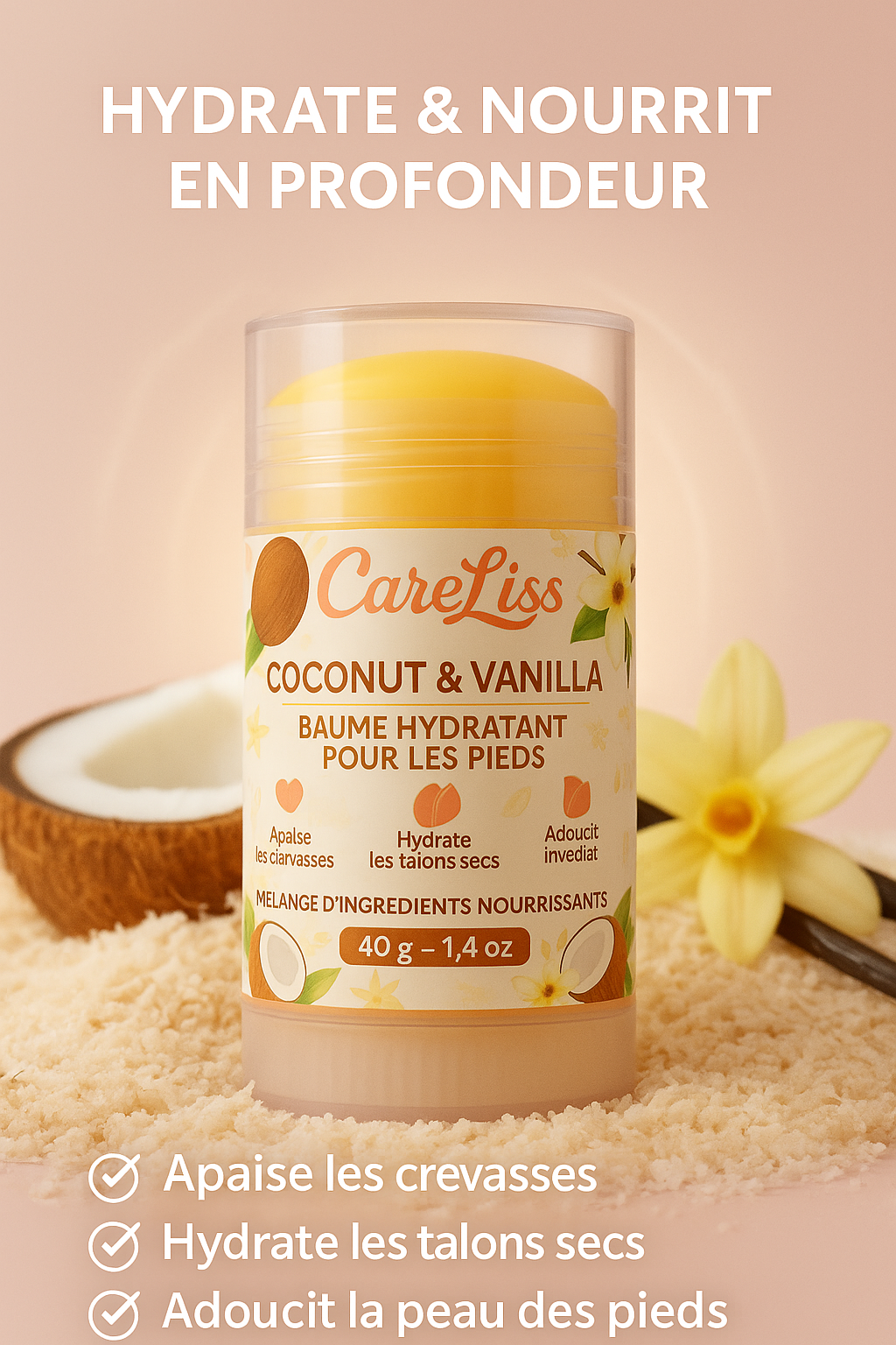 🥥 CarelissBalm - Baume Hydratant à la Noix de coco & Vanille